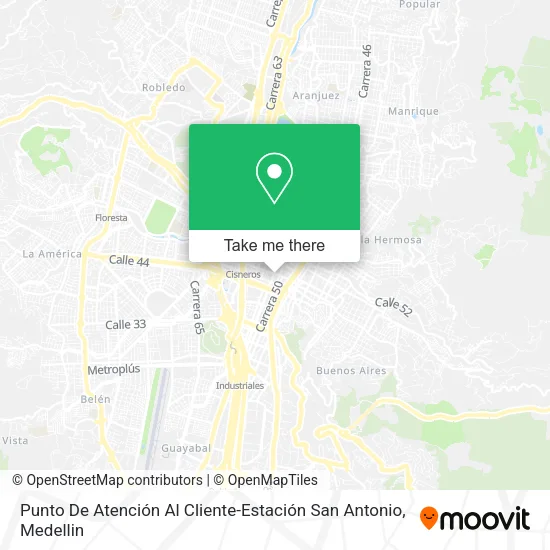 Mapa de Punto De Atención Al Cliente-Estación San Antonio