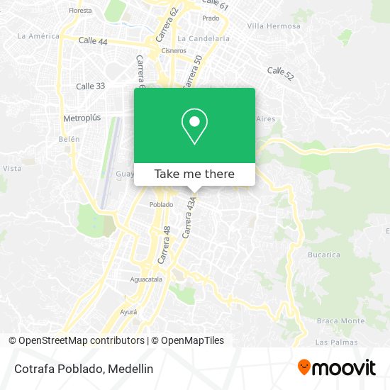 Cotrafa Poblado map