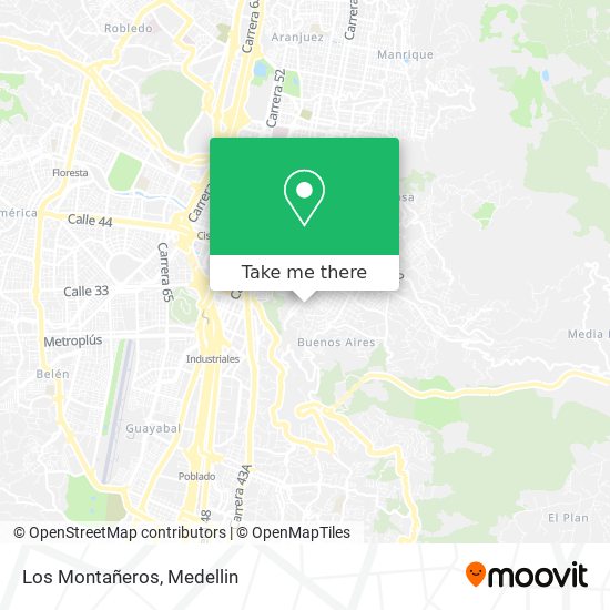 Mapa de Los Montañeros