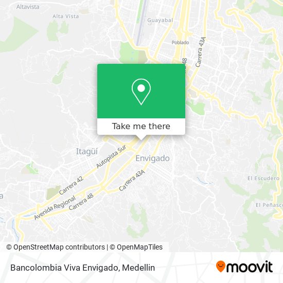 Bancolombia Viva Envigado map