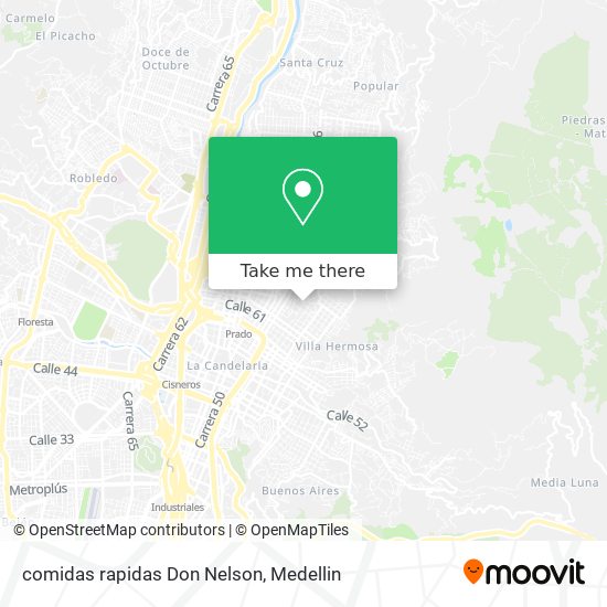 comidas rapidas Don Nelson map