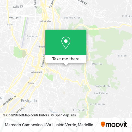 Mapa de Mercado Campesino UVA Ilusión Verde