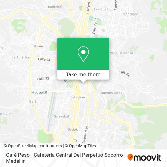 Café Peso - Cafetería Central Del Perpetuo Socorro- map