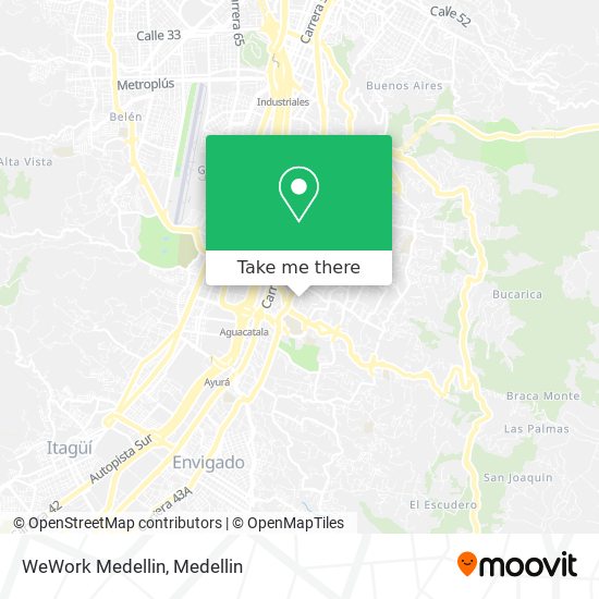 WeWork Medellin map