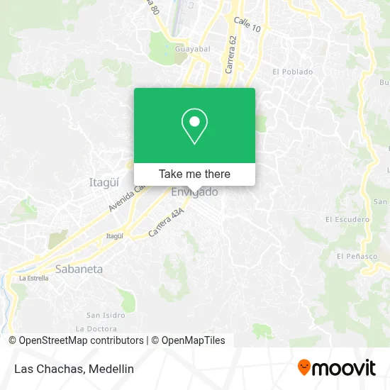 Las Chachas map