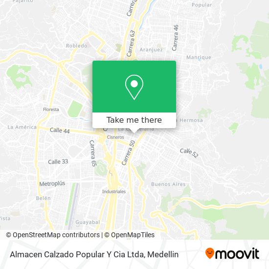 Mapa de Almacen Calzado Popular Y Cia Ltda