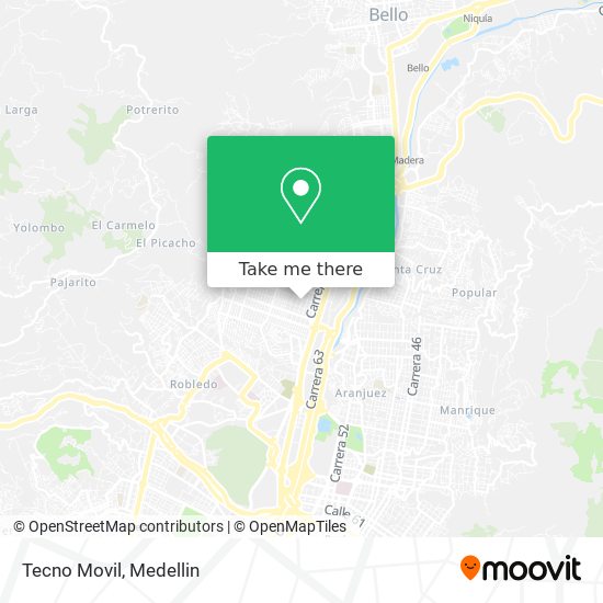 Tecno  Movil map