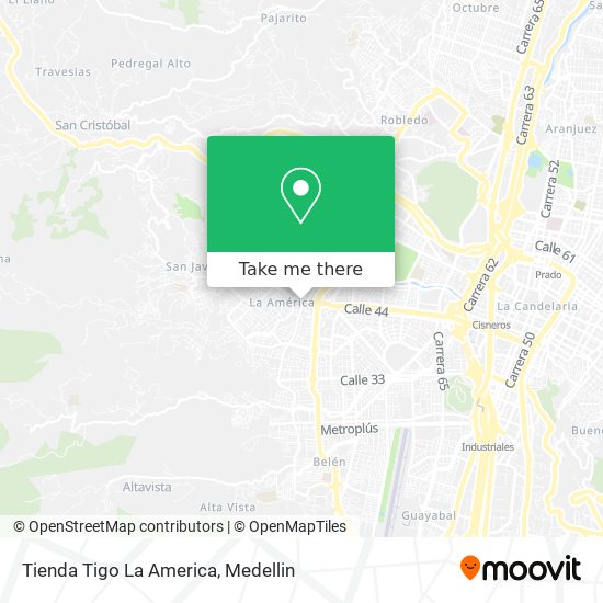 Tienda Tigo La America map