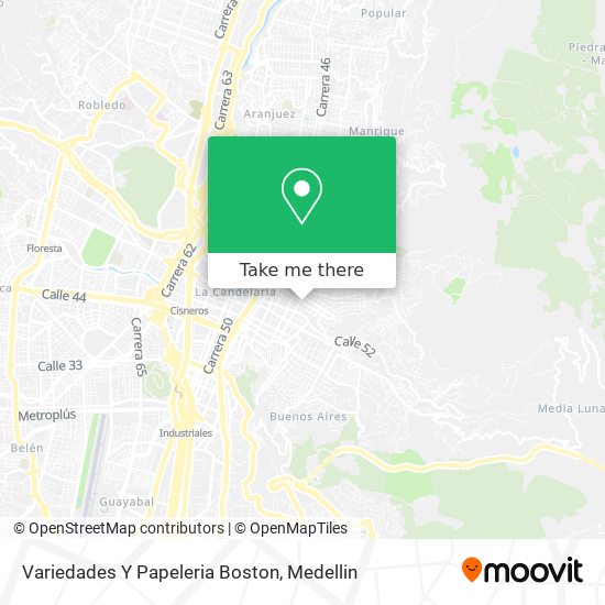 Mapa de Variedades Y Papeleria Boston