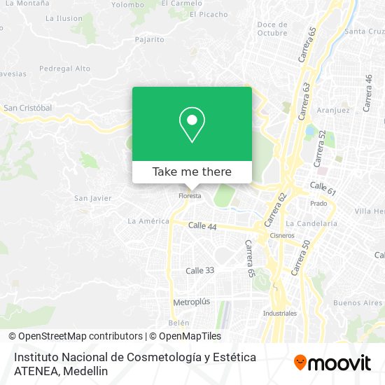 Instituto Nacional de Cosmetología y Estética ATENEA map