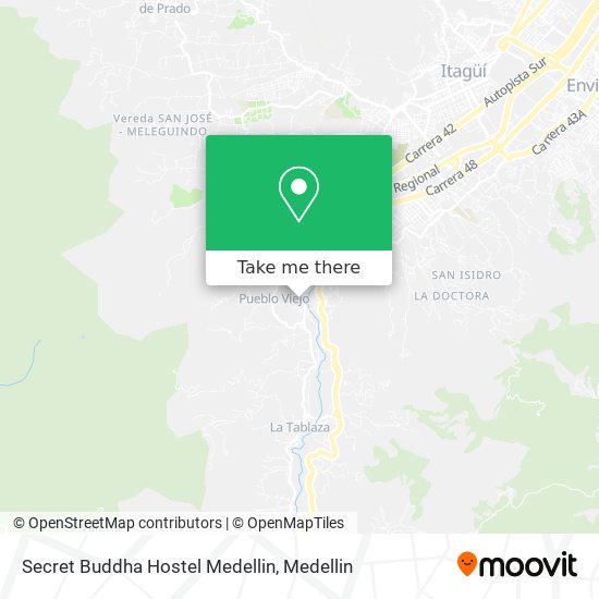 Mapa de Secret Buddha Hostel Medellin