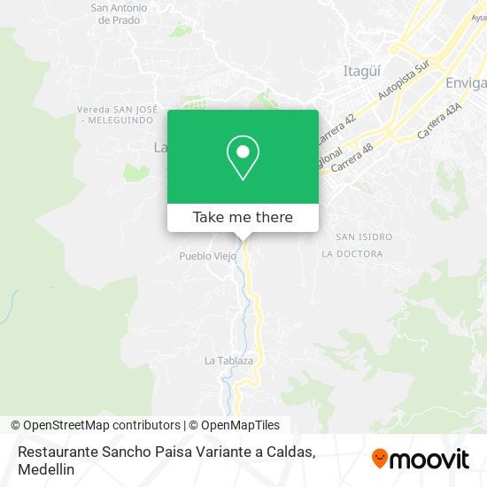 Restaurante Sancho Paisa Variante a Caldas map
