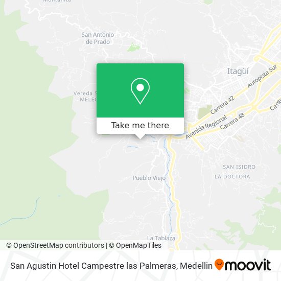 San Agustin Hotel Campestre las Palmeras map