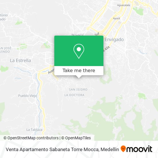 Mapa de Venta Apartamento Sabaneta Torre Mocca