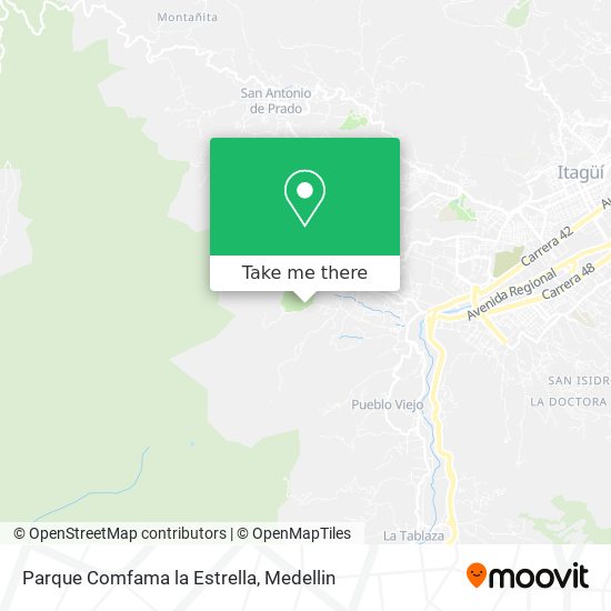 Parque Comfama la Estrella map