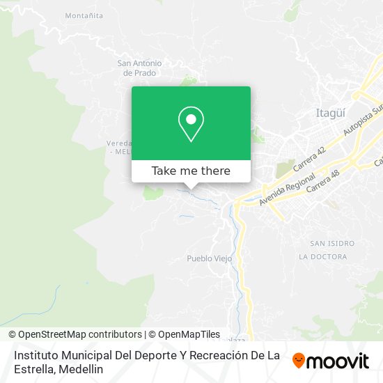 Instituto Municipal Del Deporte Y Recreación De La Estrella map