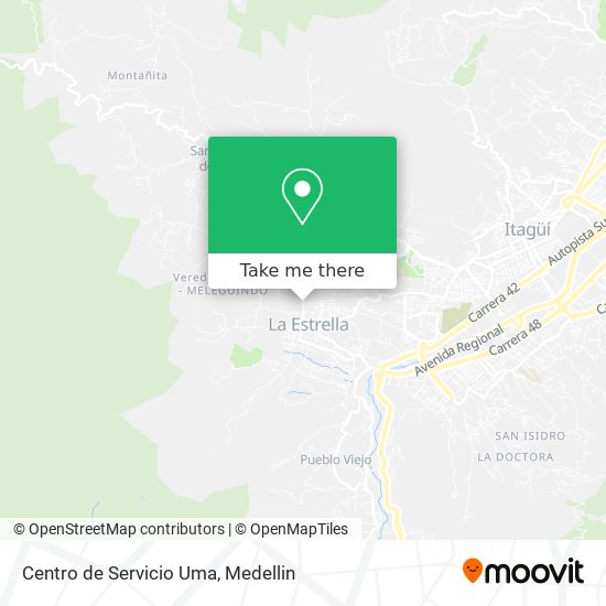 Mapa de Centro de Servicio Uma