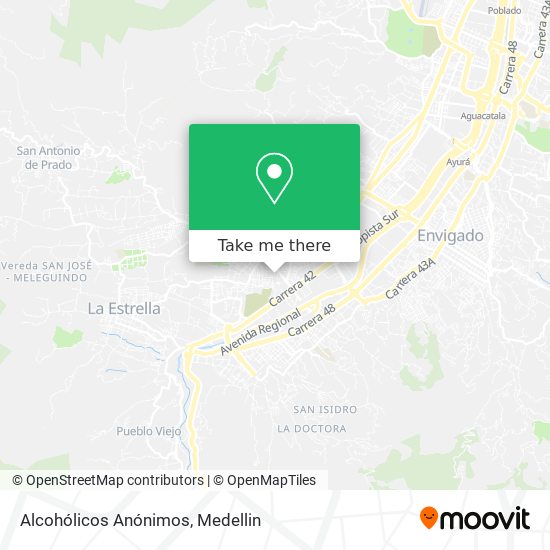 Alcohólicos Anónimos map