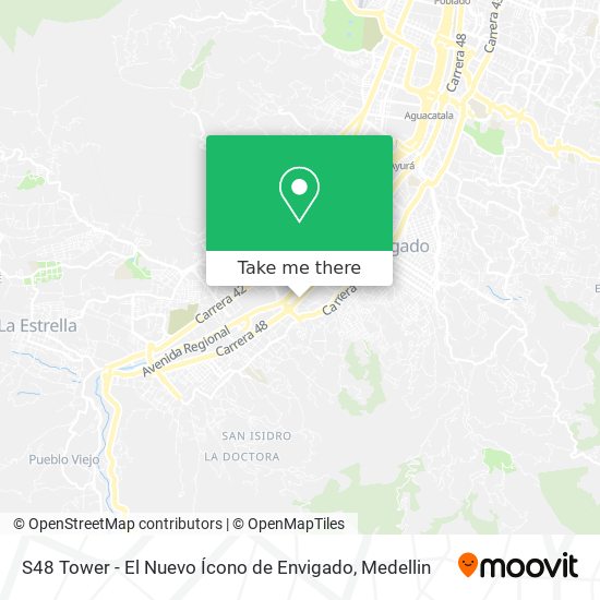 S48 Tower - El Nuevo Ícono de Envigado map