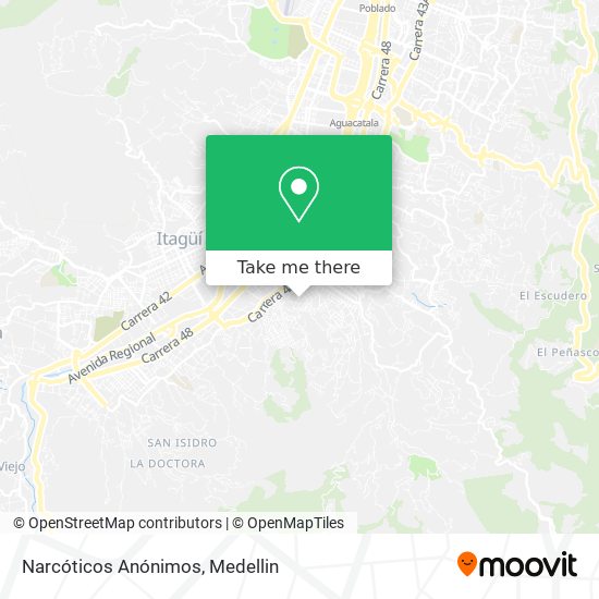 Narcóticos Anónimos map