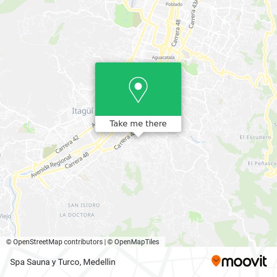 Mapa de Spa Sauna y Turco