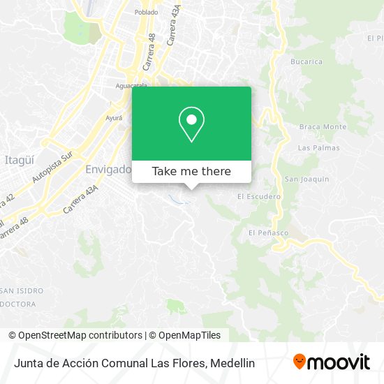 Junta de Acción Comunal Las Flores map