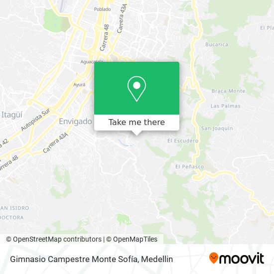 Mapa de Gimnasio Campestre Monte Sofía
