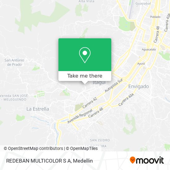 Mapa de REDEBAN MULTICOLOR S A