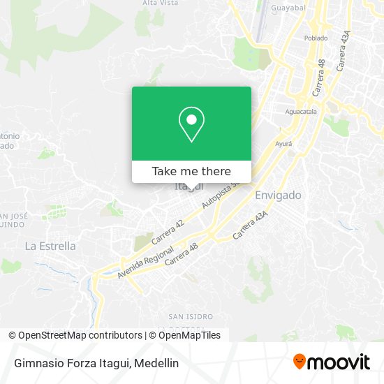 Gimnasio Forza Itagui map