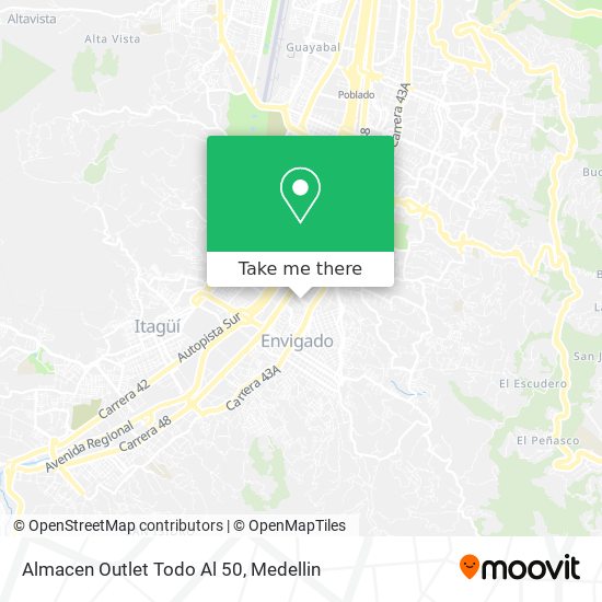 Mapa de Almacen Outlet Todo Al 50