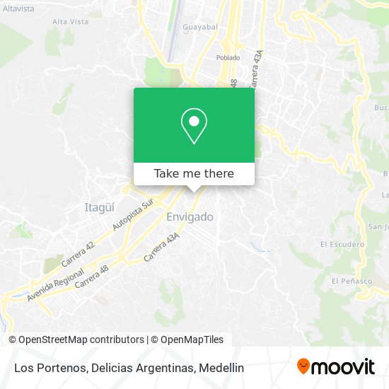 Los Portenos, Delicias Argentinas map