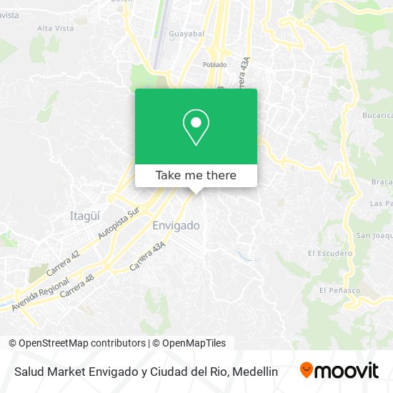 Mapa de Salud Market Envigado y Ciudad del Rio