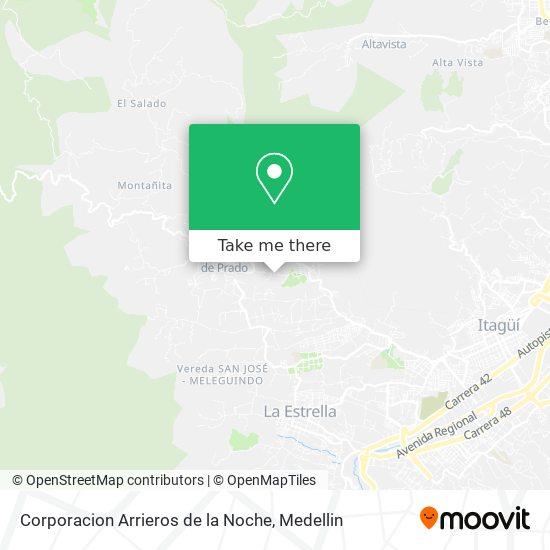 Corporacion Arrieros de la Noche map