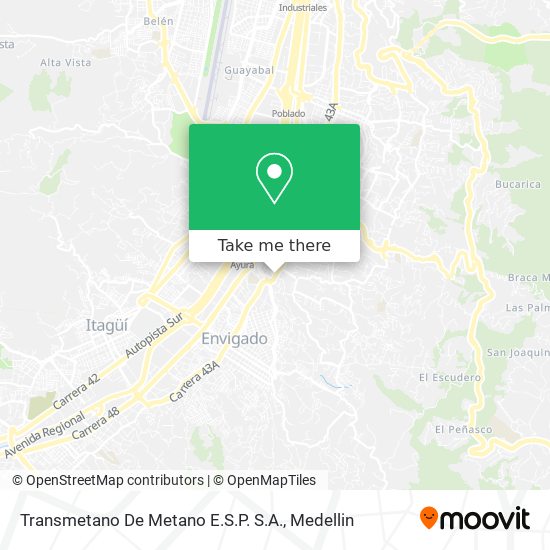 Mapa de Transmetano De Metano E.S.P. S.A.