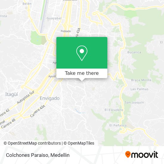 Colchones Paraíso map