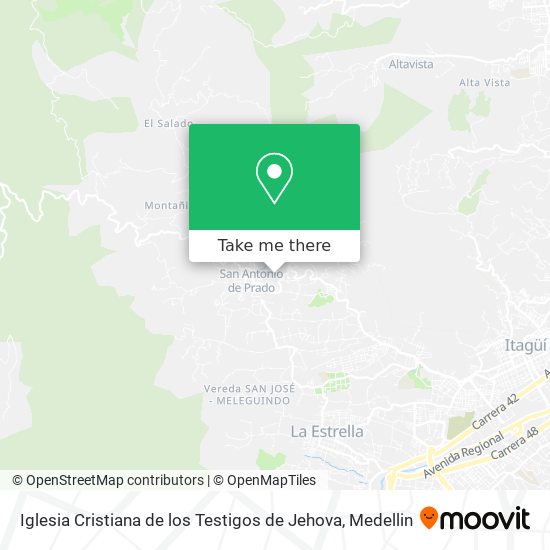 Mapa de Iglesia Cristiana de los Testigos de Jehova