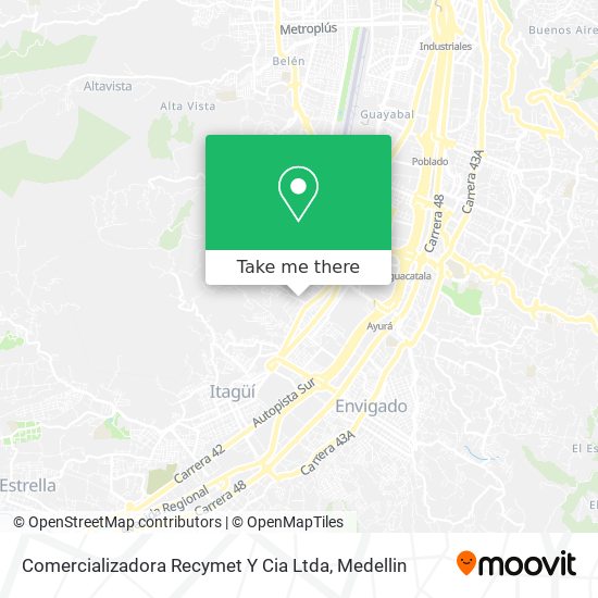 Mapa de Comercializadora Recymet Y Cia Ltda