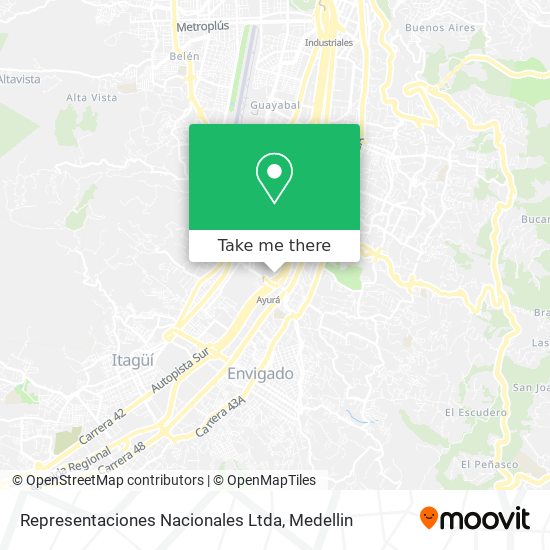 Mapa de Representaciones Nacionales Ltda