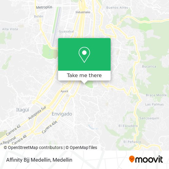 Affinity Bjj Medellin map