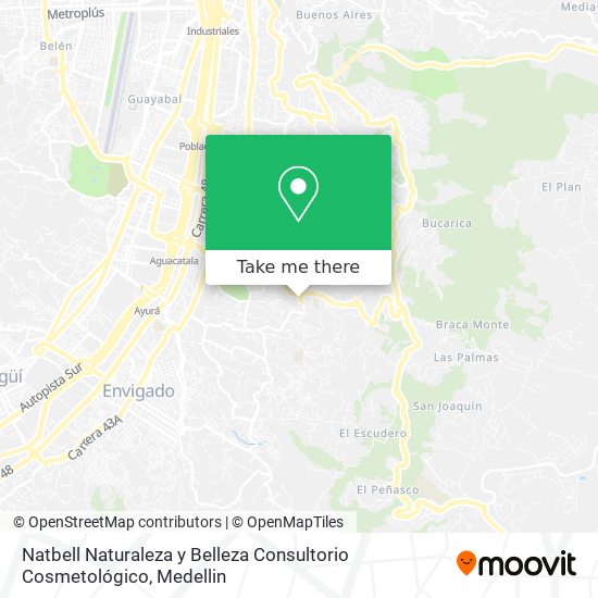 Mapa de Natbell Naturaleza y Belleza Consultorio Cosmetológico