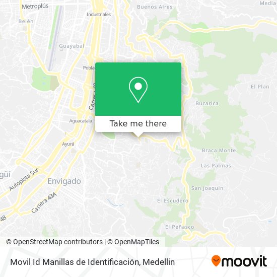 Mapa de Movil Id Manillas de Identificación