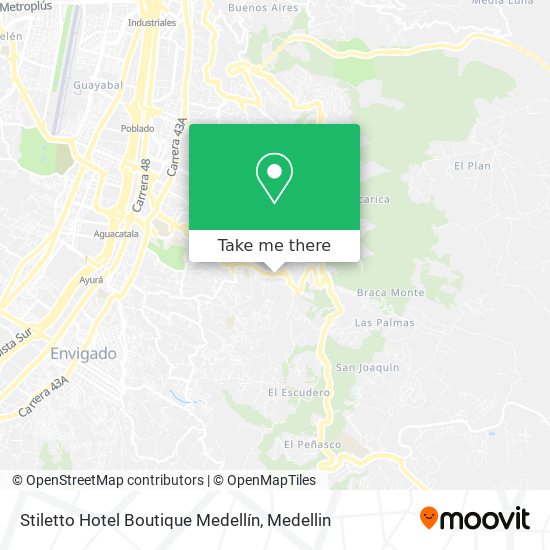 Stiletto Hotel Boutique Medellín map