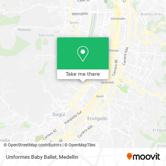 Mapa de Uniformes Baby Ballet