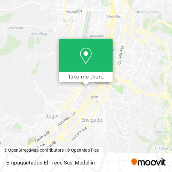 Empaquetados El Trece Sas map