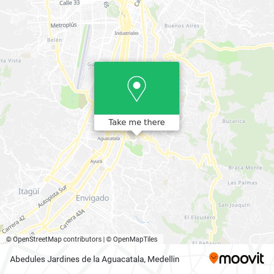 Mapa de Abedules Jardines de la Aguacatala