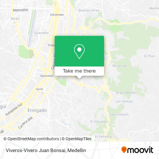 Viveros-Vivero Juan Bonsai map