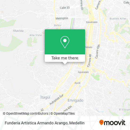 Mapa de Fundería Artística Armando Arango