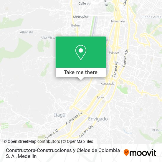 Constructora-Construcciones y Cielos de Colombia S. A. map