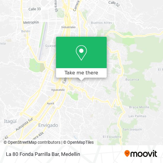 La 80 Fonda Parrilla Bar map