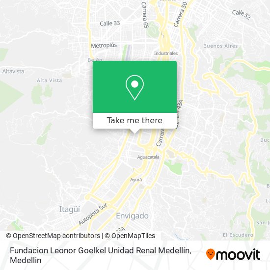 Fundacion Leonor Goelkel Unidad Renal Medellín map